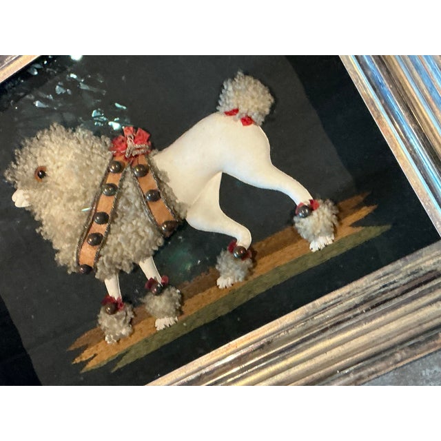 Vintage Hand Embroidered Poodle For Sale In West Palm - Image 6 of 12