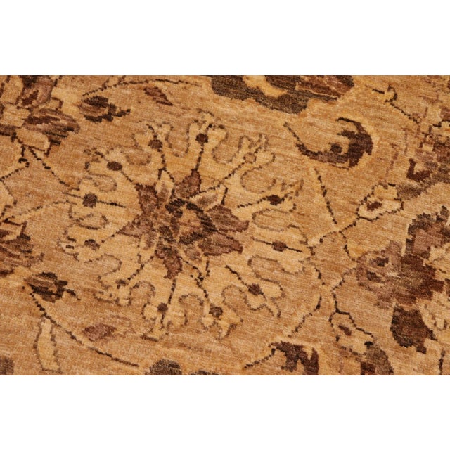 Shabby Chic Ziegler Gray Tan Hand-Knotted Wool Rug - 8'1'' X 10'0'' For Sale - Image 4 of 8
