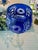 Vintage Cobalt Blue Cut to Clear Bohemian Wine Goblets - 2 Piece For Sale In Phoenix - Image 6 of 8