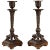 Patinated Bronze Candlesticks, Set of 2 For Sale
