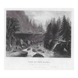 View of the Canal at the Falls of the Mohawk River Engraving For Sale