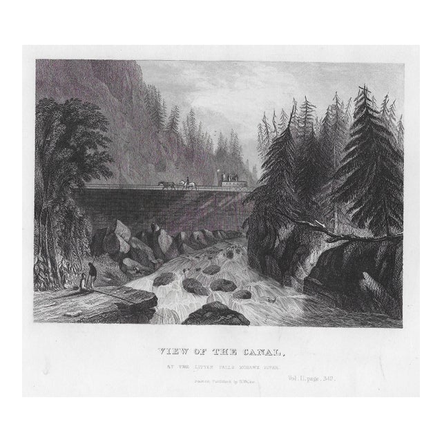View of the Canal at the Falls of the Mohawk River Engraving For Sale
