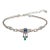 Ben Amun Silver Choker Necklace with Crystals and Purple, Blue and Green Stones For Sale