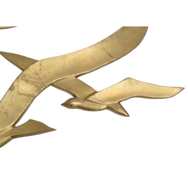 Brass Wall Hanging Seagull Sculpture, 2 pieces Chairish