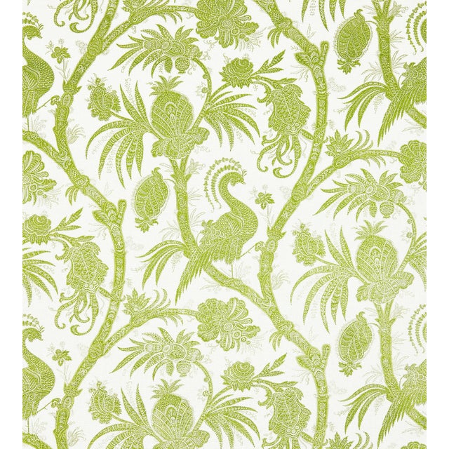 Contemporary The House of Scalamandré Balinese Peacock Wallcovering, Pear For Sale - Image 3 of 3