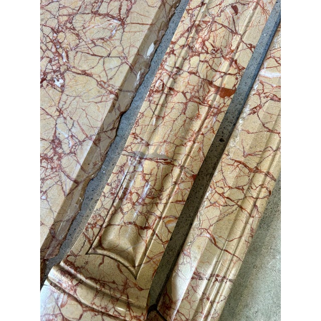 Louis XV Style Pompadour Fireplace in Yellow Trets Marble For Sale - Image 5 of 11