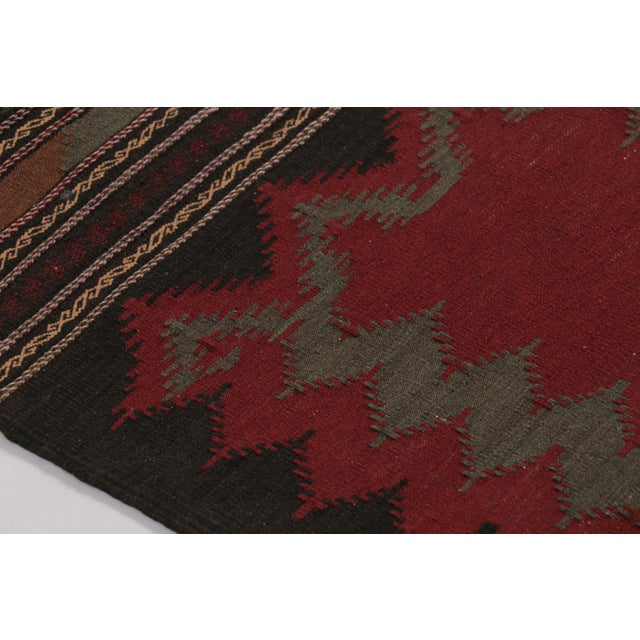 Tribal Vintage Persian Kilim Runner, Tribal Pattern With Playful Chevrons - Rug & Kilim For Sale - Image 3 of 9