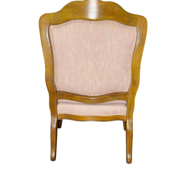 Wood 1970s Bernhardt French Provincial Carved Bergère Armchair For Sale - Image 7 of 13