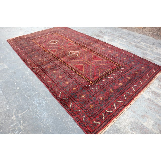Belouch Maldari Hand Knotted Tribal Rug For Sale - Image 4 of 6