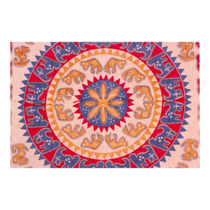 Festival Parade Indian Block Print Coverlet