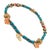 Contemporary Evil Eye & Butterfly Sunset Glow Beaded Anklet For Sale - Image 3 of 6