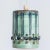 Cylinder Green Turquoise Ceramic Pendant Light, Denmark, 1970 For Sale - Image 3 of 13