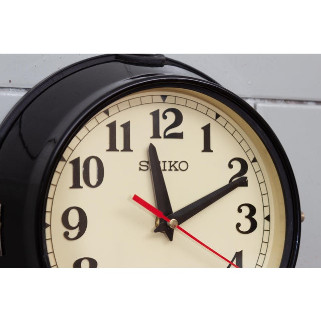 Vintage Black Wall Clock from Seiko, 1990s | Chairish