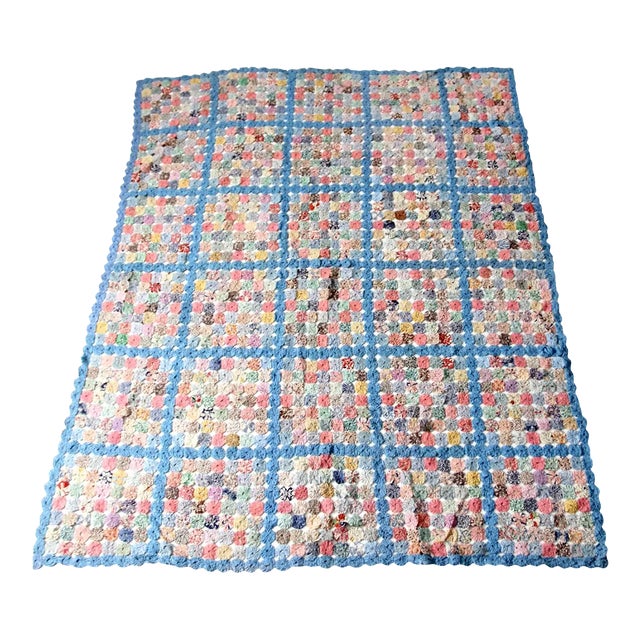 Vintage Yo-Yo Quilt For Sale