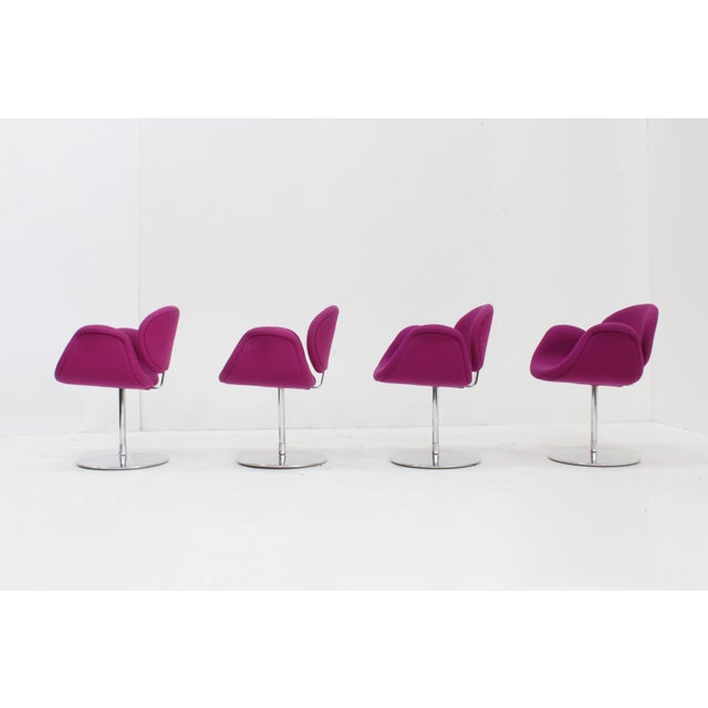 Metal Vintage Little Tulip Swivel Dining Room Chairs by Pierre Paulin for Artifort, 1990s, Set of 4 For Sale - Image 7 of 11