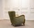 1950s Vintage Danish Lounge Chair in Green Velvet, 1950s For Sale - Image 5 of 11