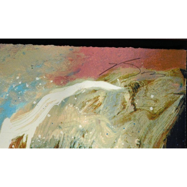 Paper Earl Biss "The Ice Fisherman" Hand Signed With Custom Frame Make an Offer #169 For Sale - Image 7 of 9