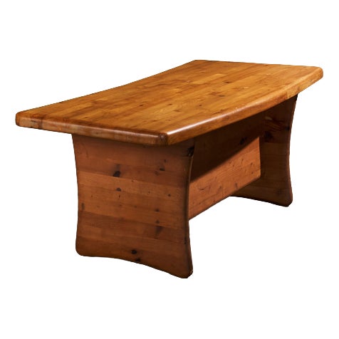 Architectural Forme Libre Writing Desk in Pine by Charlotte Perriand, France For Sale