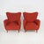 1950s Red Lounge Chairs with Cone-Shaped Feet, 1950s, Set of 2 For Sale - Image 5 of 15