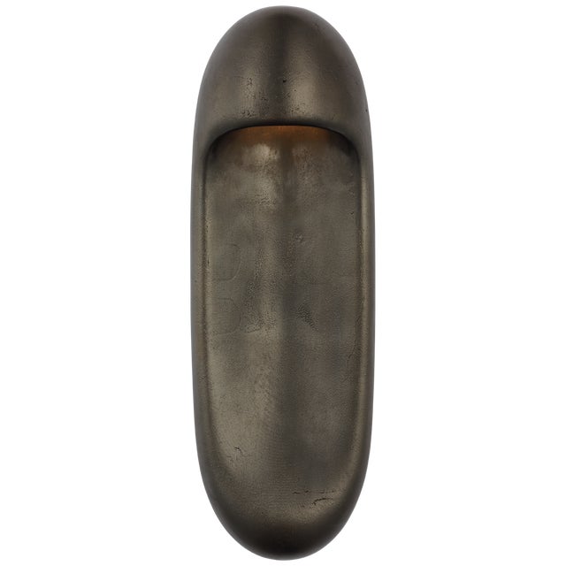 Kelly Wearstler for Visual Comfort Signature Esculpa 18" Elongated Wall Light in Museum Bronze For Sale