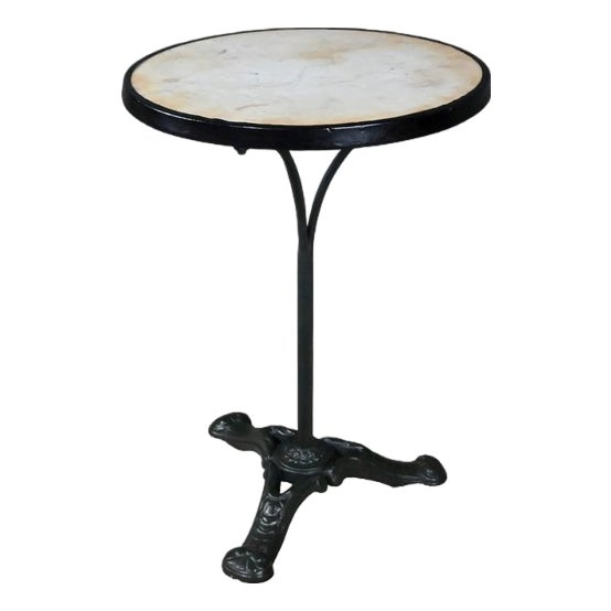 Vintage Marble Bistro Table, 1900 For Sale