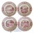1931 Royal Cauldon Phillips Exeter Academy Pink Transferware Plates, Set of 4 For Sale