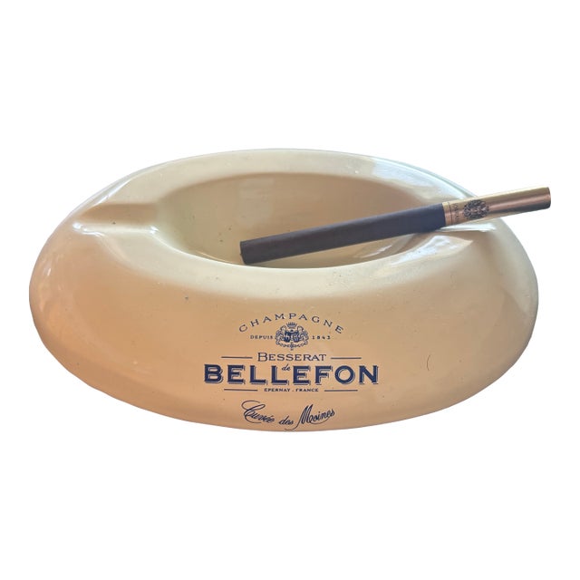 Rare Besserat De Bellefon Cuvee Des Moines Champagne Ashtray: 6-3/4" X 5" For Sale