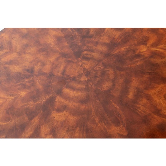 Traditional Vintage Maitland Smith Carved Mahogany Center Hall Tabl For Sale - Image 3 of 8
