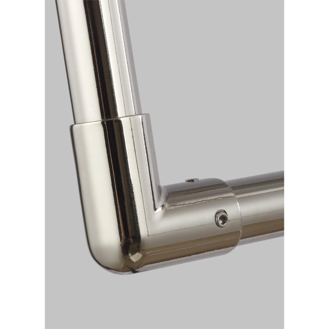 Industrial Chapman & Myers by Visual Comfort Studio Bayview Large Chandelier, Silver For Sale - Image 3 of 4