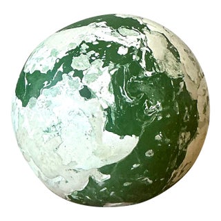 Boho Artisanal Pigmented Plaster Scagliola Sphere For Sale