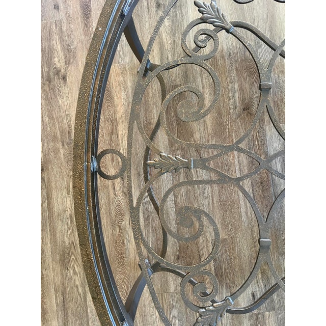 2000 - 2009 Iron & Glass 34” X 48” Oval Cocktail Coffee Accent Table For Sale - Image 5 of 7