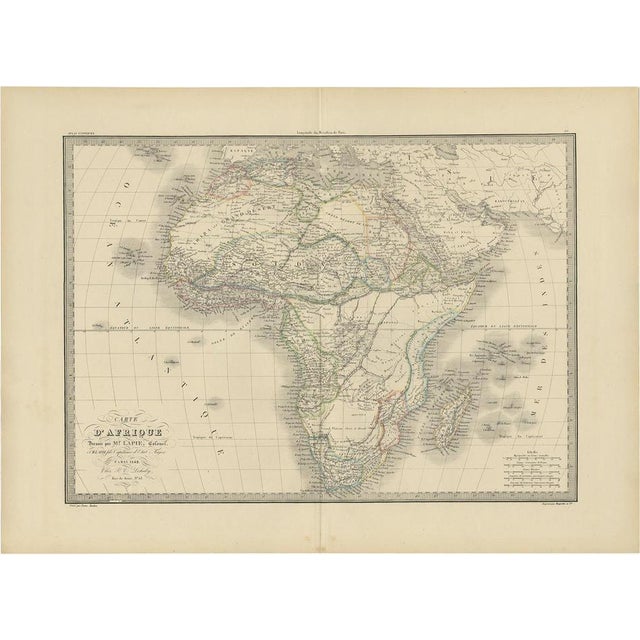 Mid 19th Century Antique Map of Africa by Lapie, 1842 For Sale - Image 5 of 5