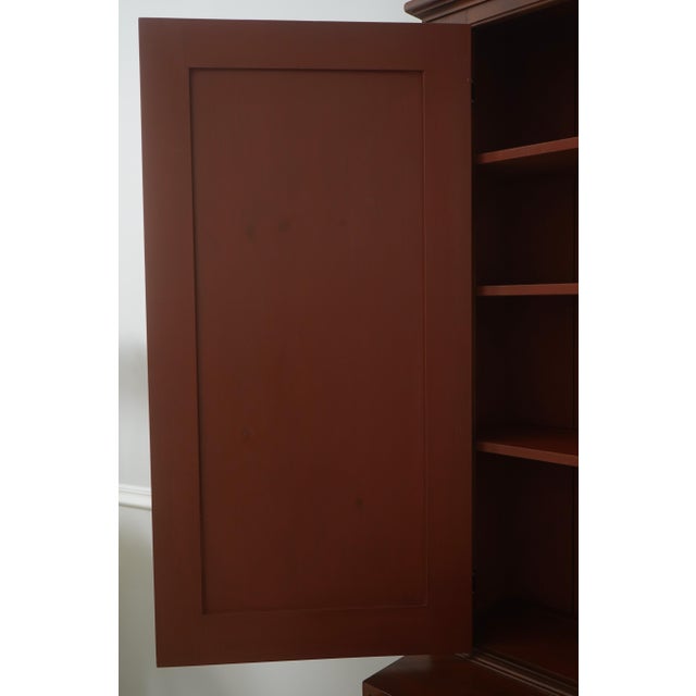 Simms and Thayer Vintage Pine Linen Press Rustic Cupboard Cabinet For Sale - Image 4 of 17