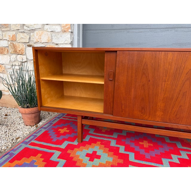 Brown 1960s Danish Modern ' Grande' Teak Credenza by Nils Jonsson For Sale - Image 8 of 12