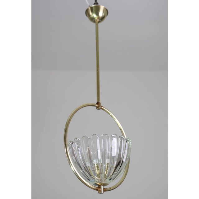 1950s Art Decò Barovier E Toso Pendant Light For Sale - Image 4 of 14