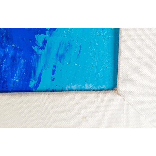 Blue 1990's Contemporary Modern Abstract Painting by Corrie McCallum of Charleston For Sale - Image 8 of 12
