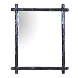 Rustic Austrian Black Forest Wall Mirror, 1880s For Sale