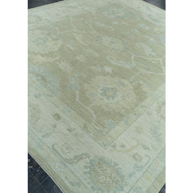 Brown Turkish Oushak Rug 8'7" x 10'3" #19393 For Sale - Image 8 of 8