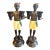 Vintage Moorish Figural Double Candleholders, Pair – Hand Painted Cast Metal Candlesticks, Hollywood Regency Style For Sale