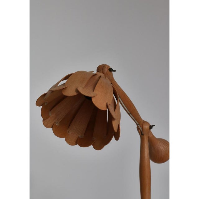 Luxus Scandinavian Modern Luxus Ashwood Table Lamp by Östen Kristiansson, Sweden, 1960s For Sale - Image 4 of 18