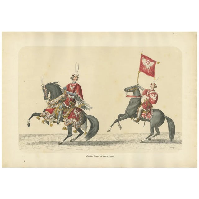 Chivalric Procession in Switzerland The Count of Bregenz and His Banner, 1855, Paper For Sale