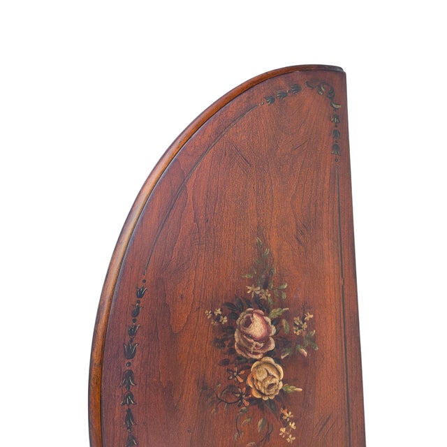 1990s Ethan Allen Tuscany Demilune Console Hall Table Server Neo Classical End Table For Sale - Image 10 of 18