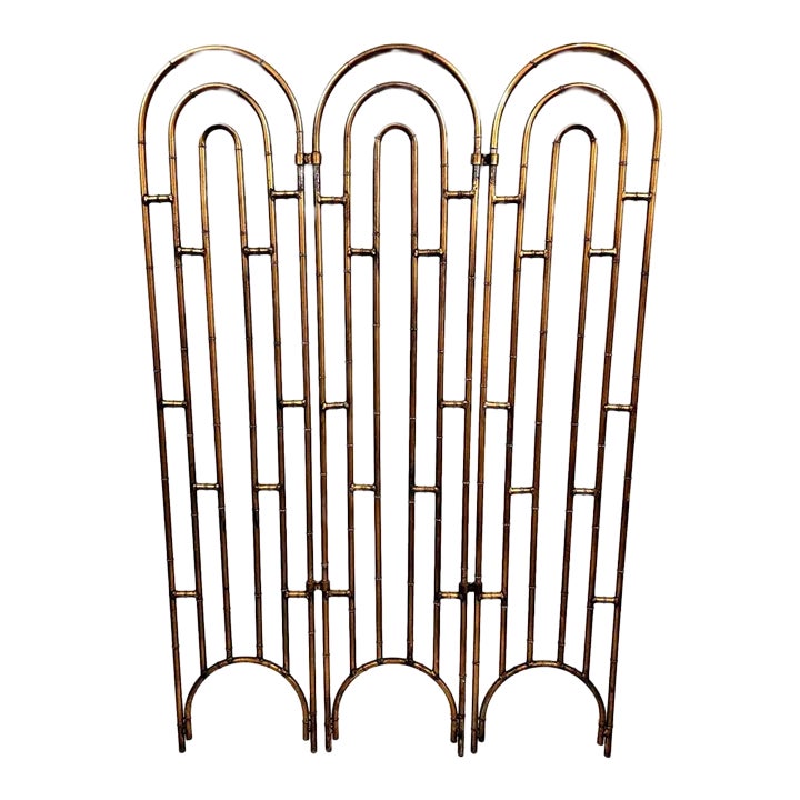 MCM Vintage Room Divider Screen Paravant Steel Chairish