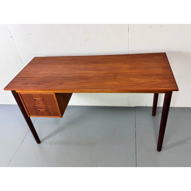 Mid-Century Danish Teak Desk, 1950s For Sale - Image 11 of 15