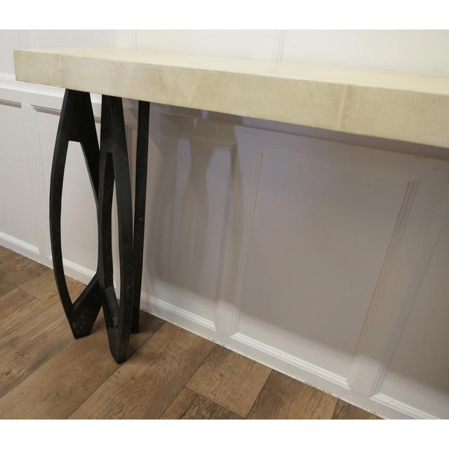 Metal Art Deco Style Lily Console from R&Y Augousti Design, 1990s For Sale - Image 7 of 11