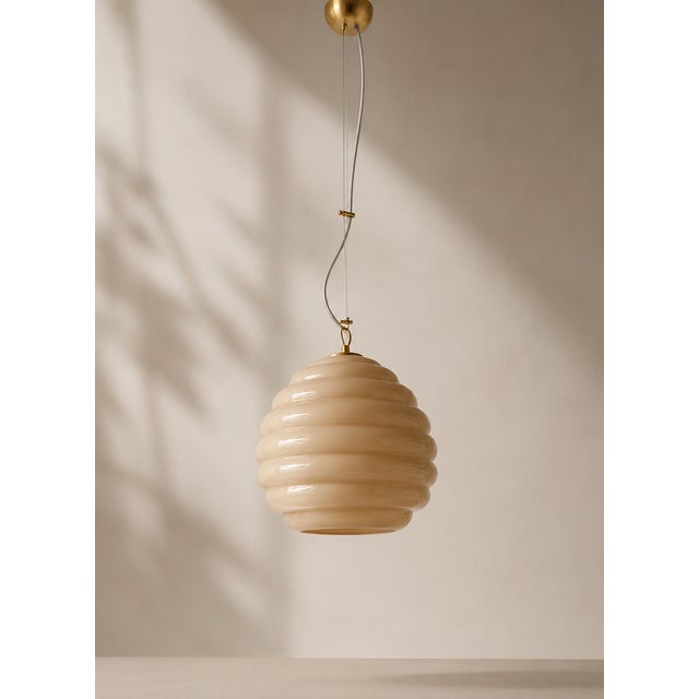 Dune 27 Murano Jacketed Glass Chandelier in Sand-Taupe Color, 2010s For Sale - Image 12 of 18