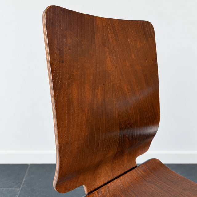 The gilbert chair was designed by carina bengs for ikea, with a molded veneer seat and backrest set on a chrome-plated...