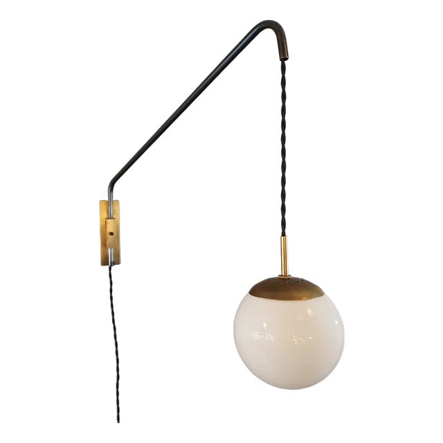 Modern Minimalist Swing Arm Wall Light Designed by Clark Vintage Lighting For Sale