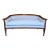 An unique French Directoire style solid Cherry sofa beautifully balanced with subtle crescent curved frame, in gorgeous...
