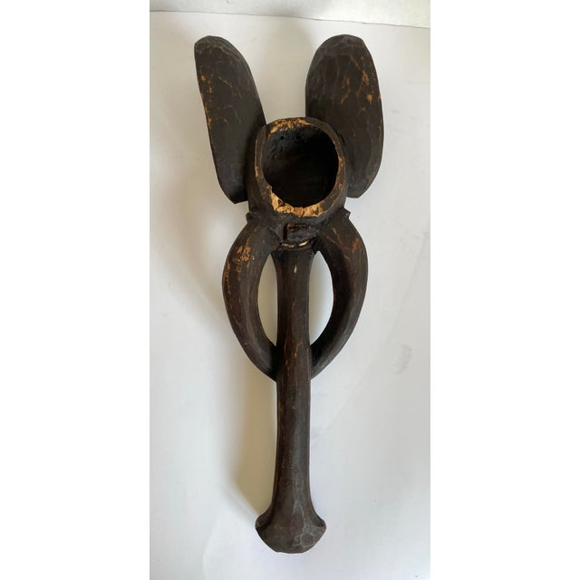 Vintage Babanki-Style Hand-Carved Elephant Wall Sculpture, Cameroon Grassfields For Sale - Image 9 of 11